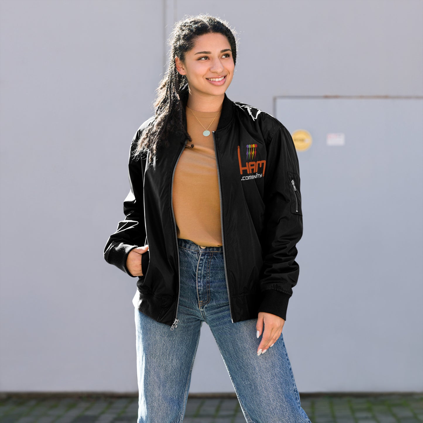 Ham Community Premium recycled bomber jacket