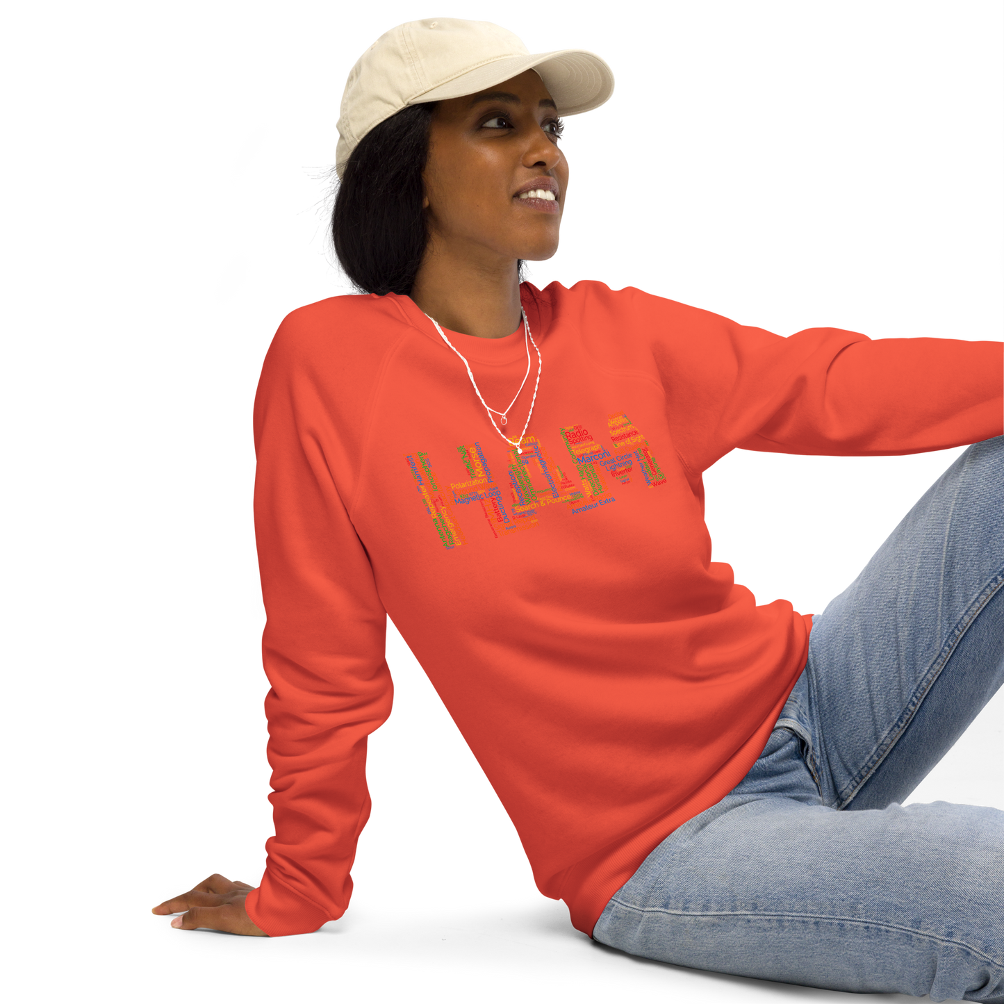 Ham words Unisex organic raglan sweatshirt