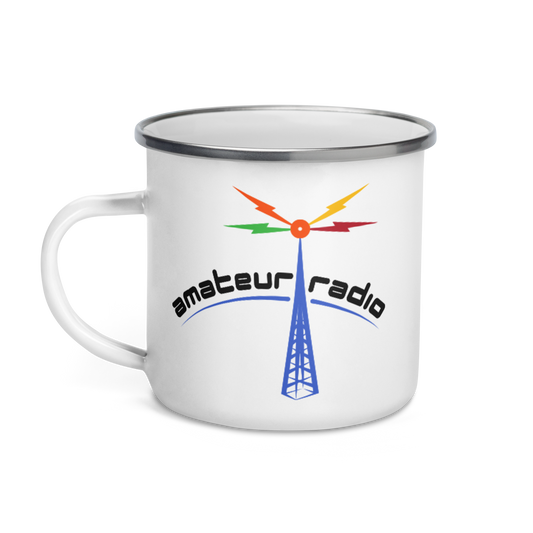 'Amateur Radio' enamel mug