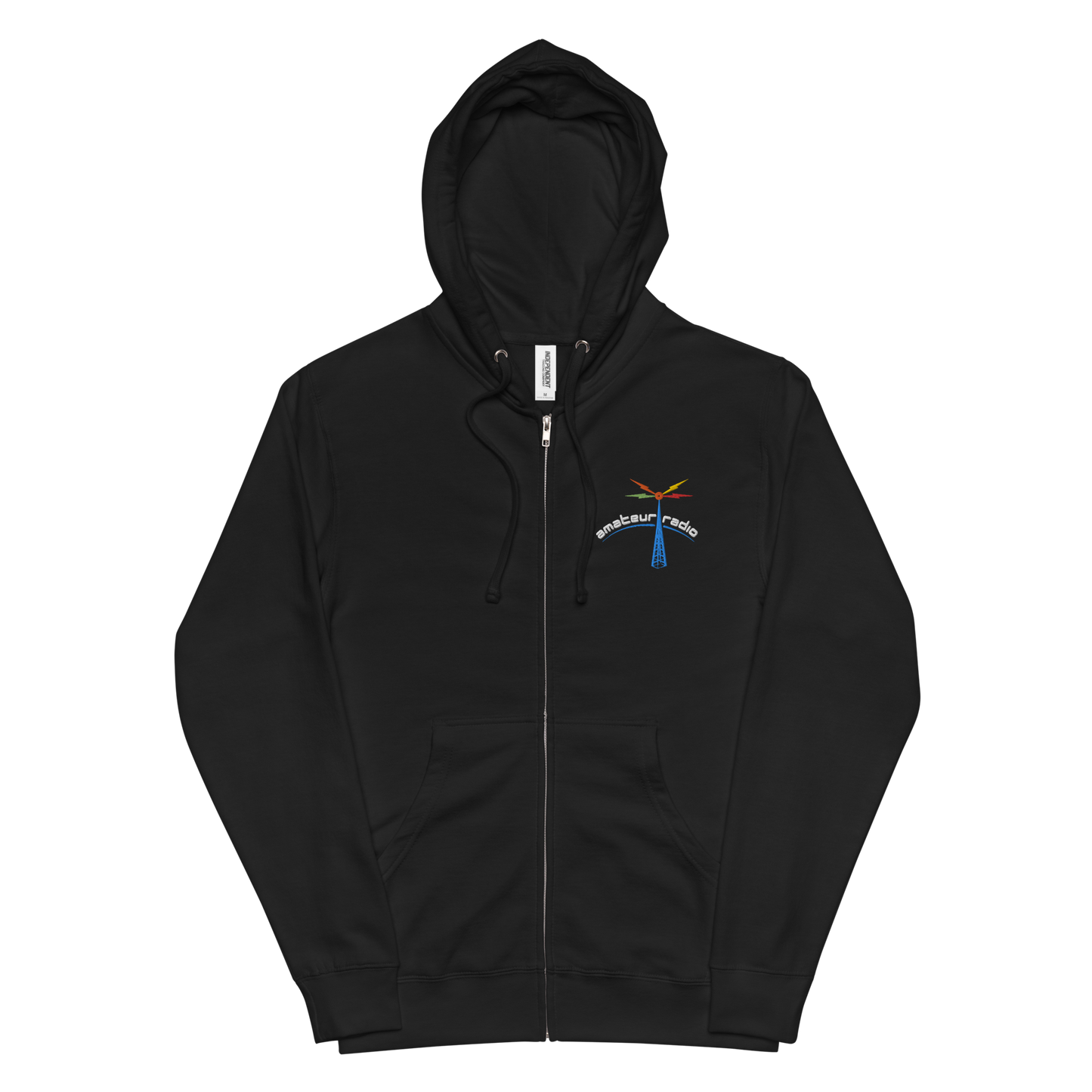 'Amateur Radio' unisex fleece zip up hoodie
