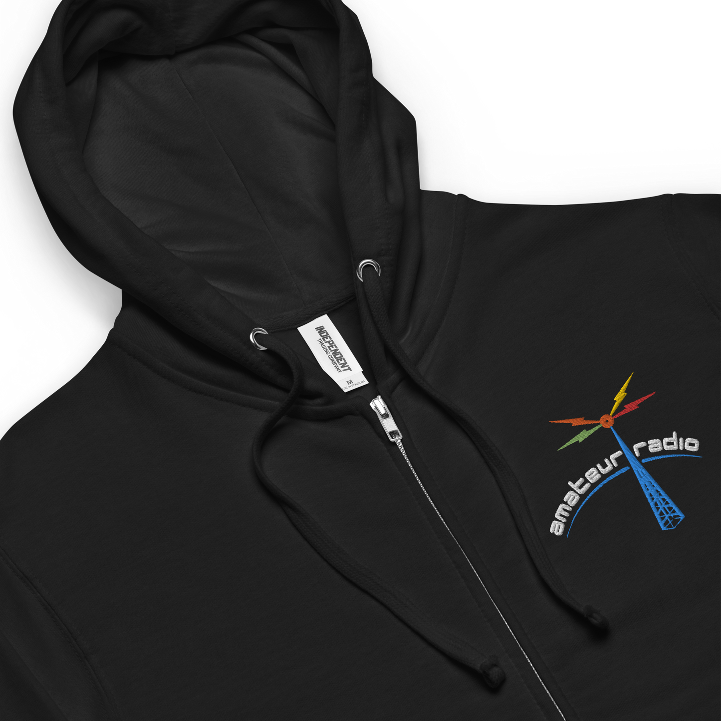 'Amateur Radio' unisex fleece zip up hoodie