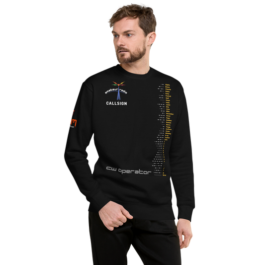 CW Operator Premium Sweatshirt (w/free callsign)