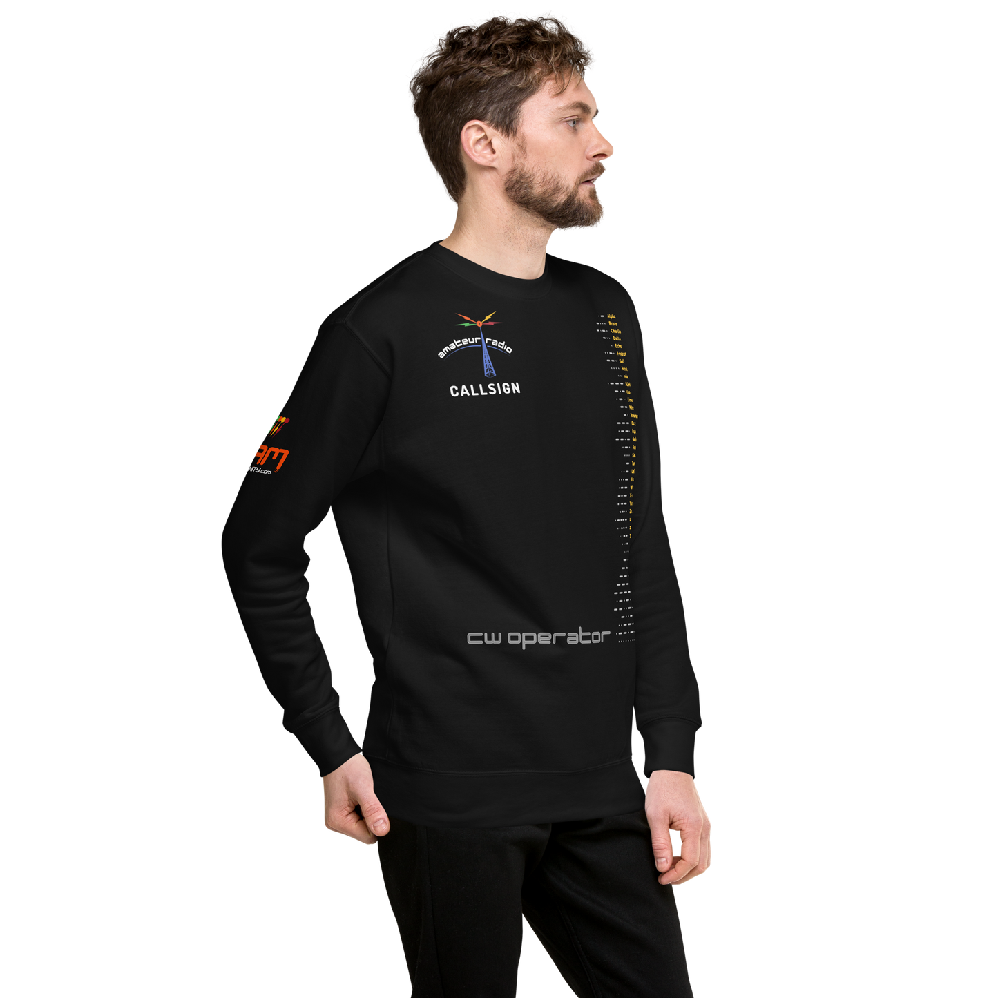CW Operator Premium Sweatshirt (w/free callsign)