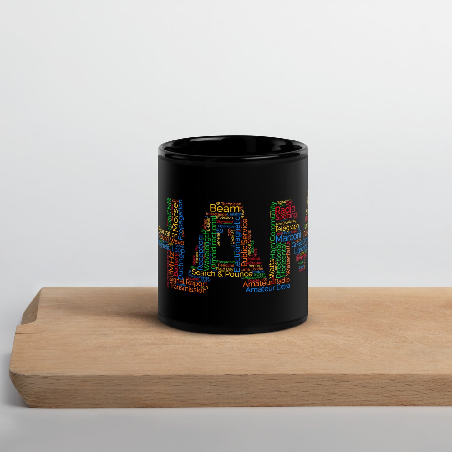 HAM words Black Glossy Mug