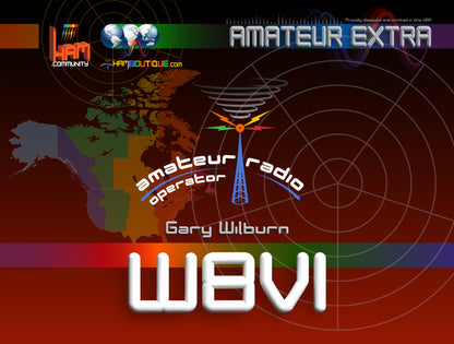 Ham S Big Callsign (w/free callsign, name, class)