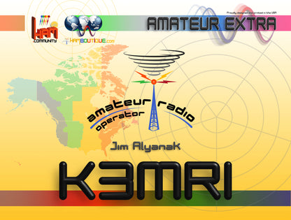 Ham S Big Callsign (w/free callsign, name, class)