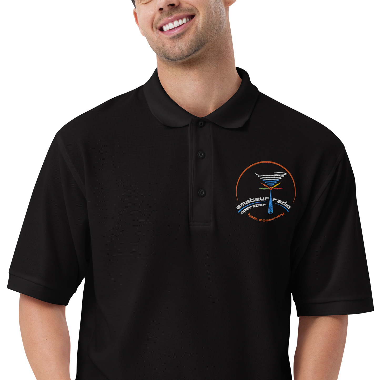 'Amateur Radio' men's premium polo