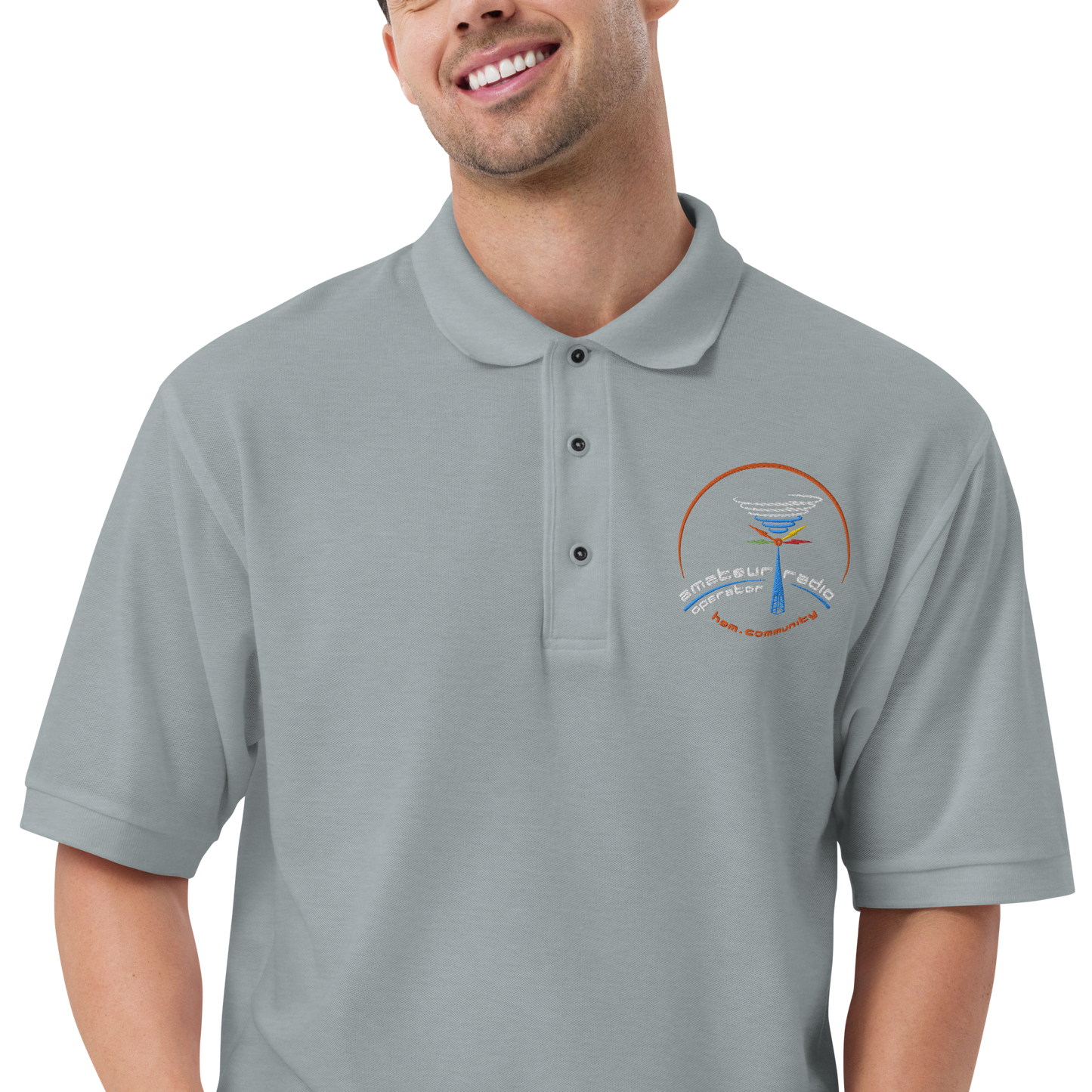 'Amateur Radio' men's premium polo