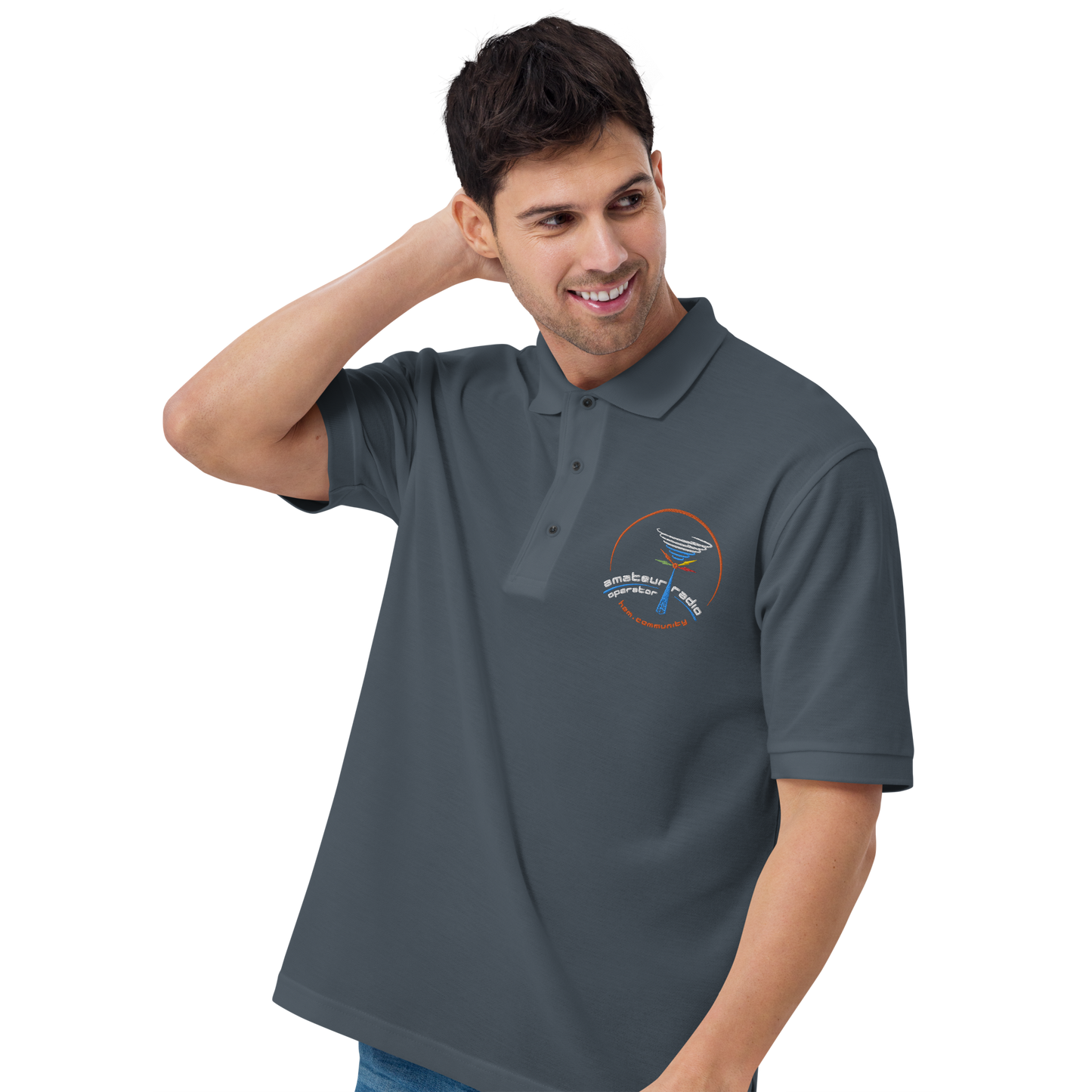 'Amateur Radio' men's premium polo