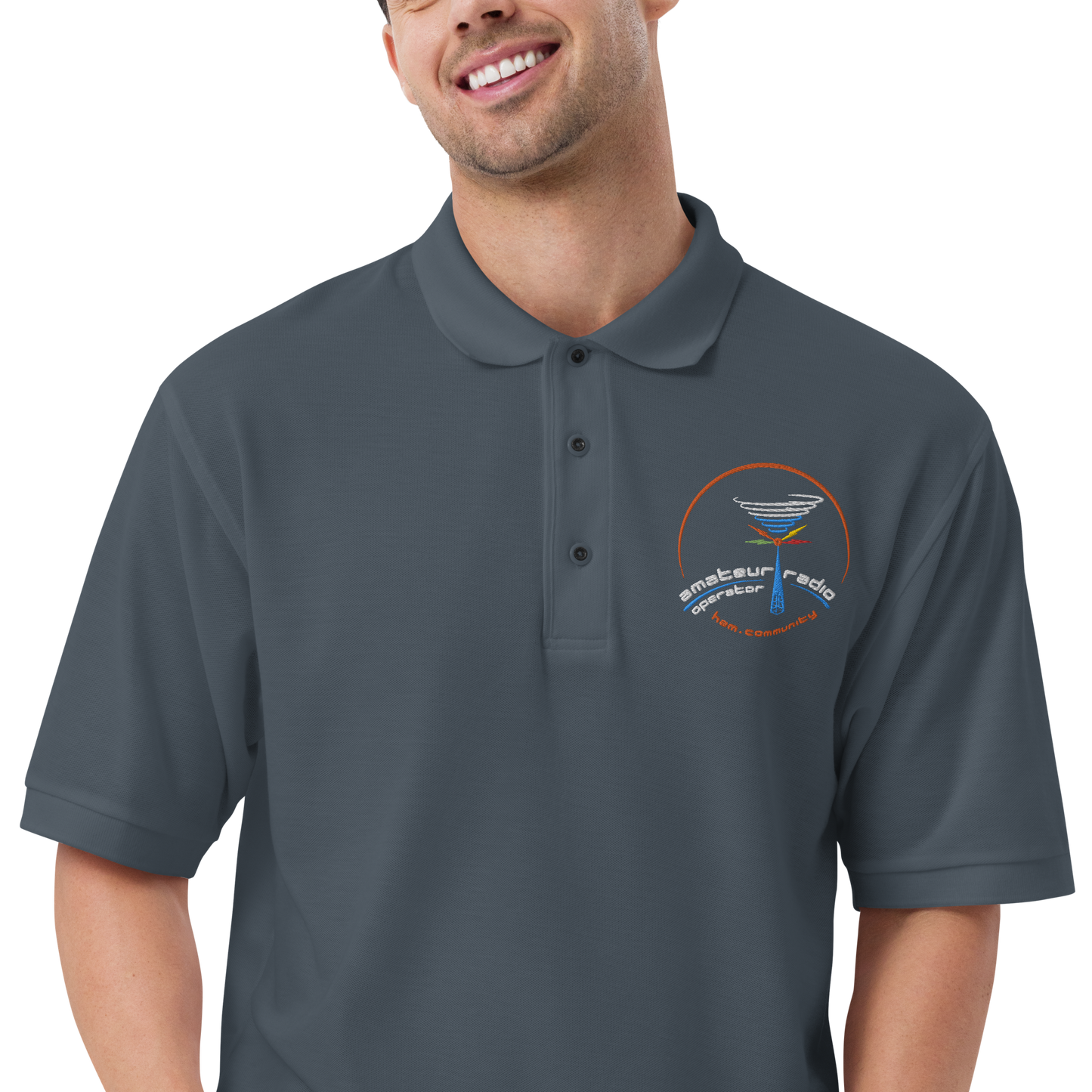 'Amateur Radio' men's premium polo