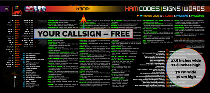 Ham Codes, Signs, & Words Medium Deskpad (w/free callsign)
