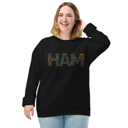 Ham words Unisex organic raglan sweatshirt