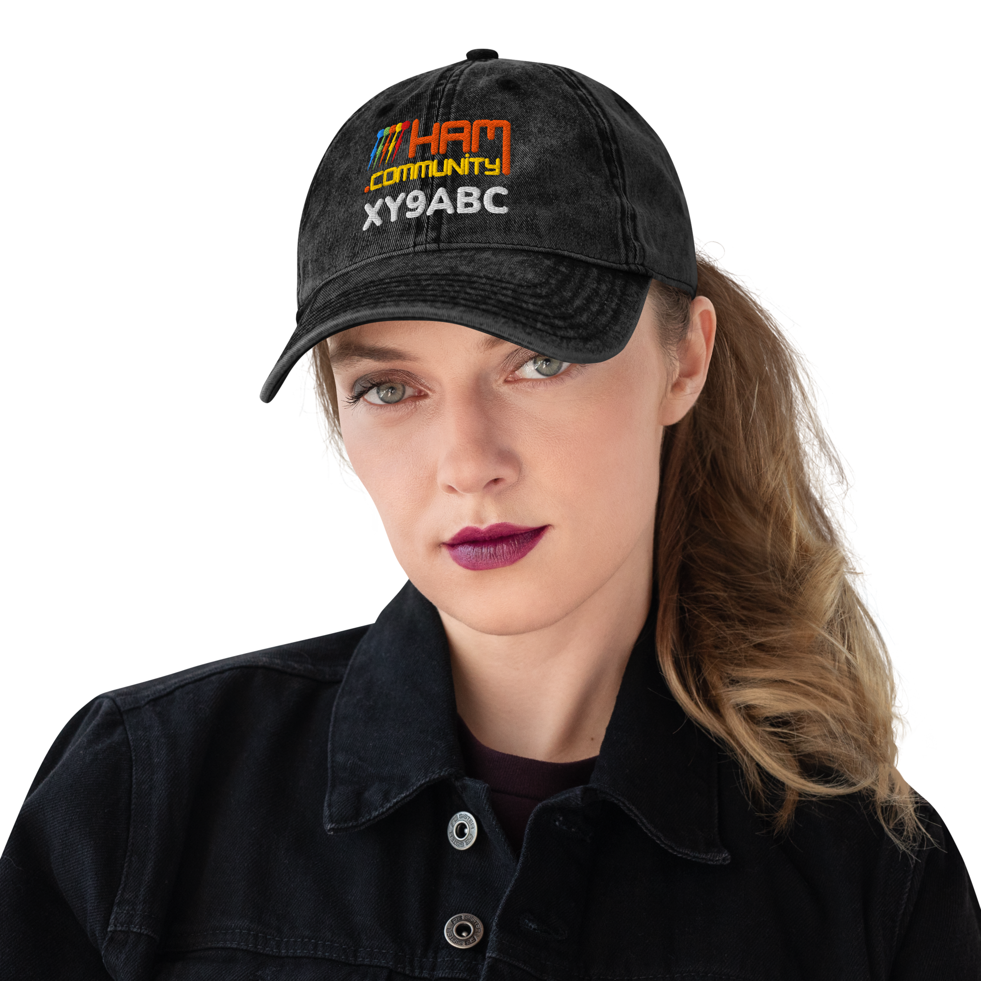 'Ham Community' - Callsign and Name Vintage Cotton Twill Cap – Ham ...