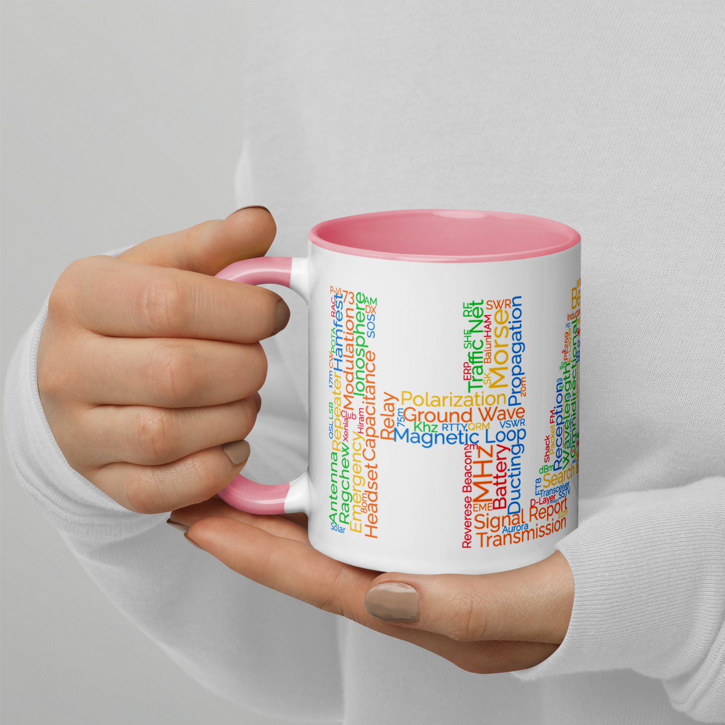 Ham words Mug with Color Inside