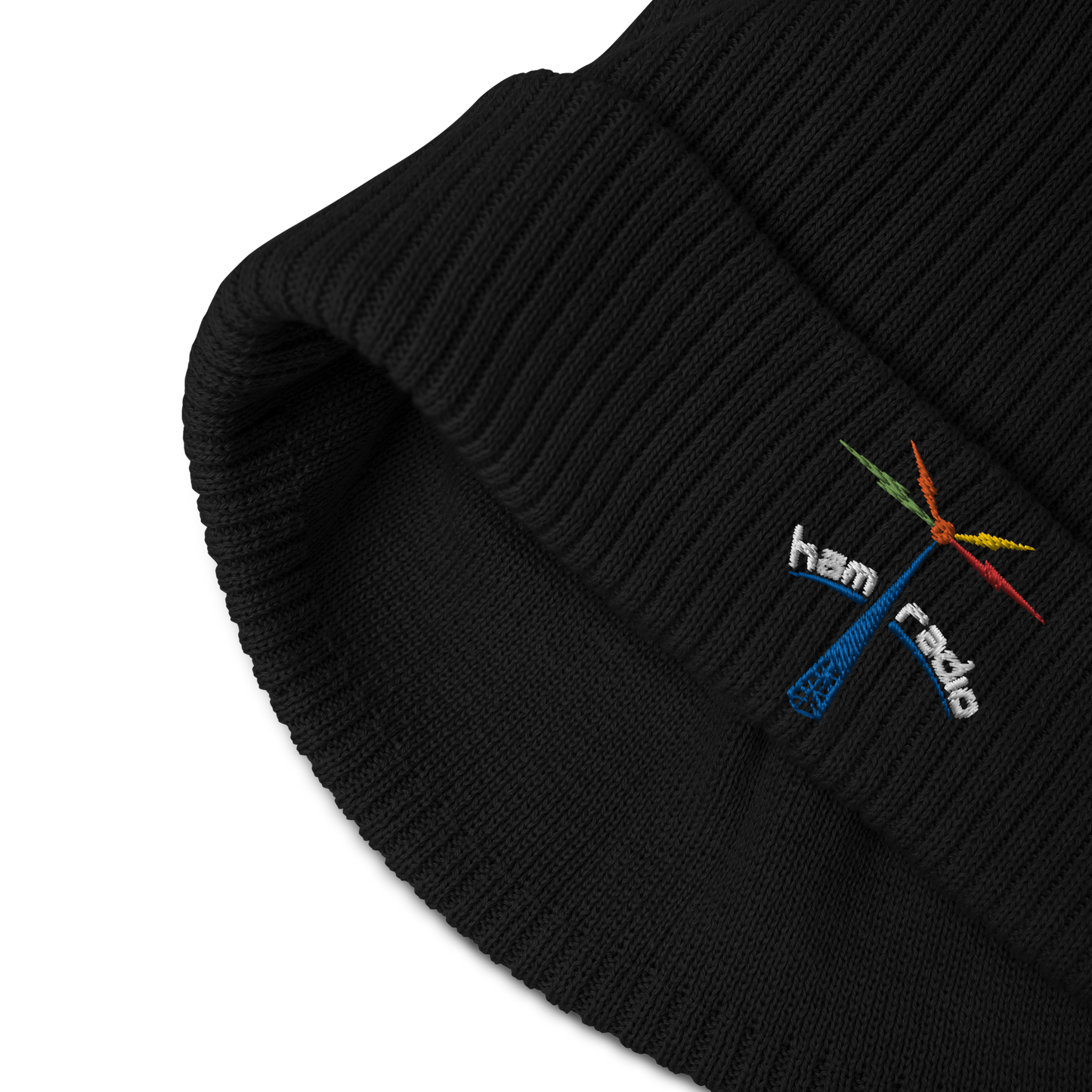 'Ham Radio' organic ribbed beanie