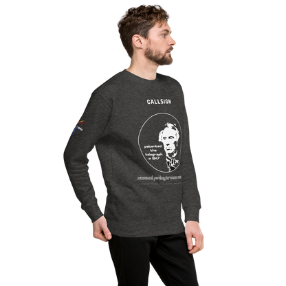 'Morse' unisex premium sweatshirt (w/free callsign)