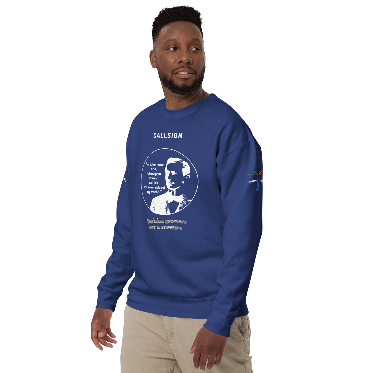 'Marconi' unisex premium sweatshirt (w/free callsign)