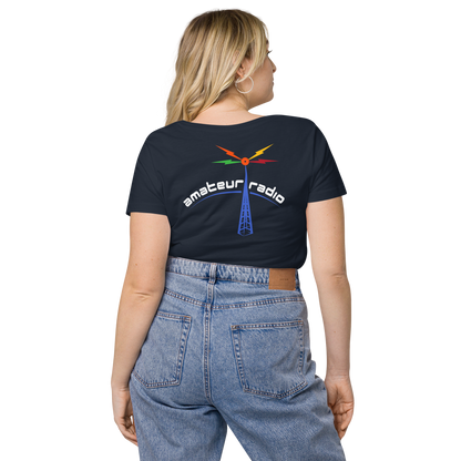 'Marconi' women’s fitted v-neck t-shirt (w/free callsign)